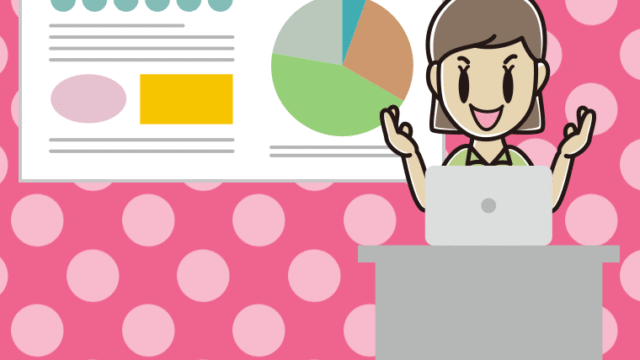 プレゼンする女性会社員（クールビズ）のイラスト【色、背景あり】PNG