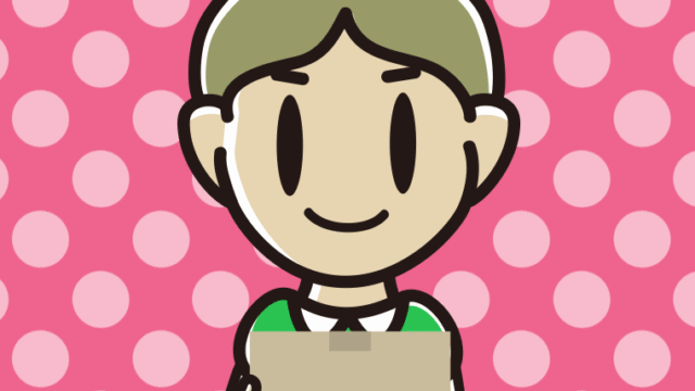 段ボール箱を持つ小学生男子のイラスト【色、背景あり】PNG