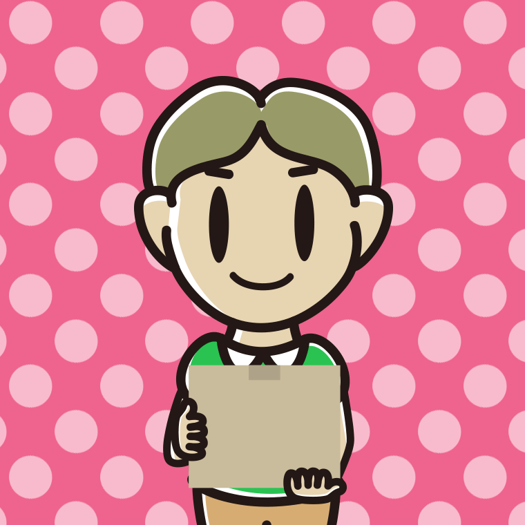 段ボール箱を持つ小学生男子のイラスト【色、背景あり】PNG