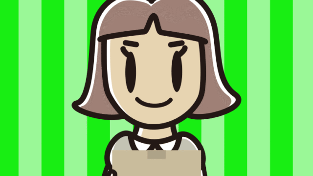 段ボール箱を持つ小学生女子のイラスト【色、背景あり】PNG