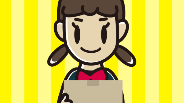 段ボール箱を持つ女子中学生のイラスト【色、背景あり】PNG