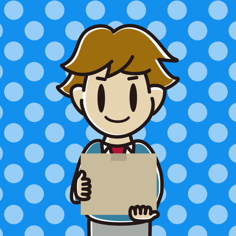 段ボール箱を持つ男子高校生のイラスト【色、背景あり】PNG