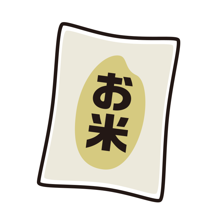 米袋のイラスト【色あり、背景なし】透過PNG