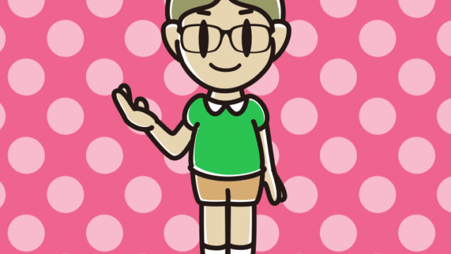 案内する眼鏡の小学生男子のイラスト【色、背景あり】PNG