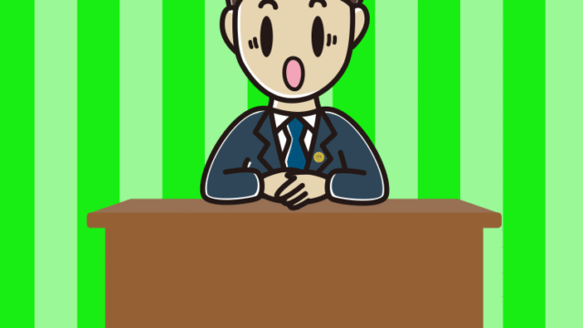 驚く男性弁護士のイラスト【色、背景あり】PNG