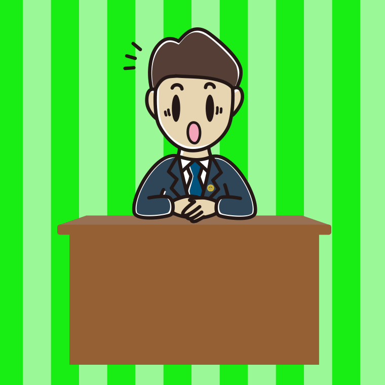 驚く男性弁護士のイラスト【色、背景あり】PNG