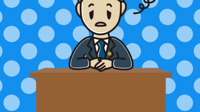 ぼーっとする男性弁護士のイラスト【色、背景あり】PNG