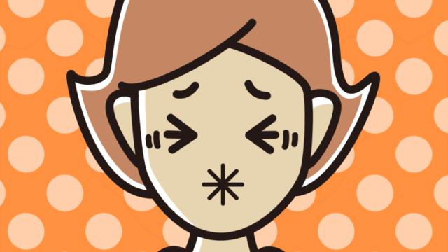 酸っぱい顔の女性のイラスト【色、背景あり】PNG