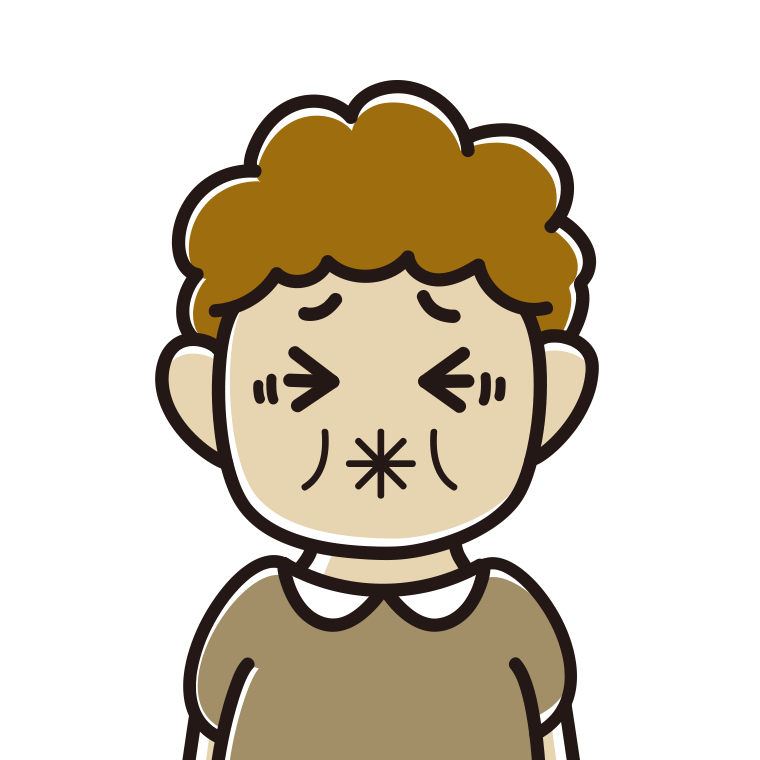 酸っぱい顔のおばさんのイラスト【色あり、背景なし】透過PNG