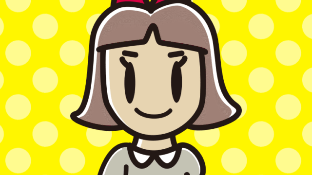 コーヒーを飲む（マグカップを持つ）小学生女子のイラスト【色、背景あり】PNG