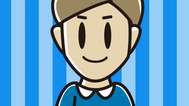 紅茶を飲む（ティーカップを持つ）男性のイラスト【色、背景あり】PNG