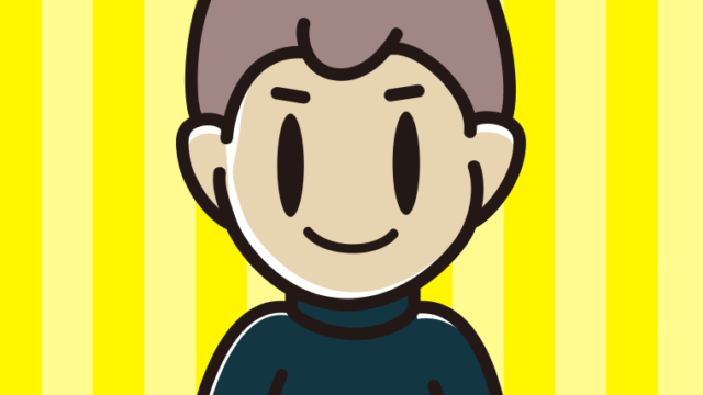 紅茶を飲む（ティーカップを持つ）男子中学生のイラスト【色、背景あり】PNG