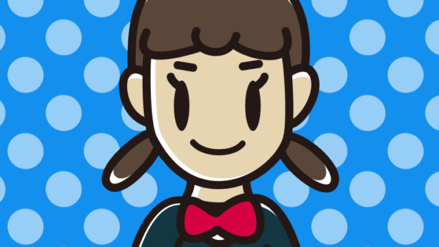 紅茶を飲む（ティーカップを持つ）女子中学生のイラスト【色、背景あり】PNG