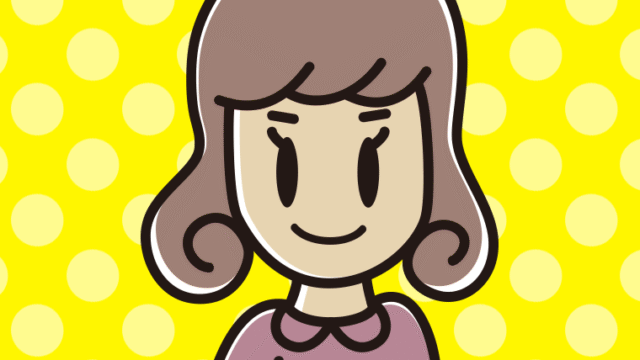 紅茶を飲む（ティーカップを持つ）女子大学生のイラスト【色、背景あり】PNG