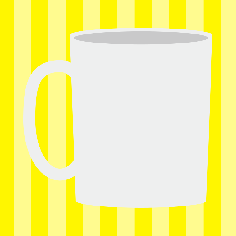 マグカップのイラスト【色、背景あり】PNG