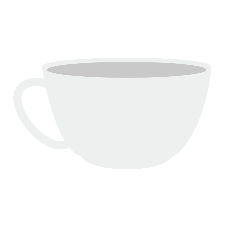 ティーカップのイラスト【色あり、背景なし】透過PNG