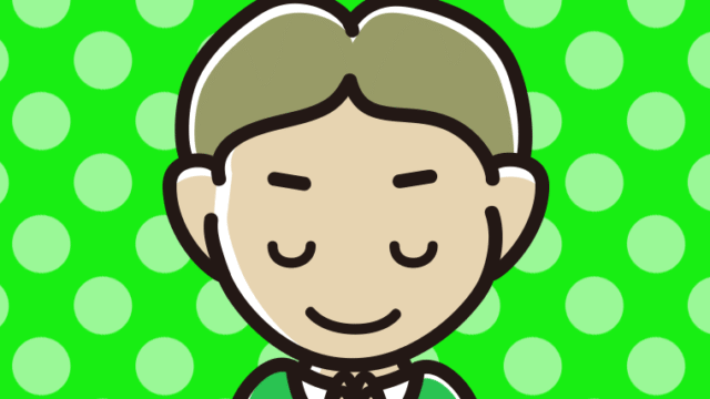 合掌する小学生男子のイラスト【色、背景あり】PNG