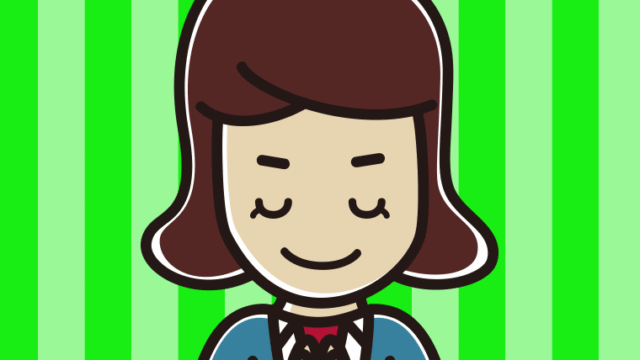 合掌する女子高校生のイラスト【色、背景あり】PNG