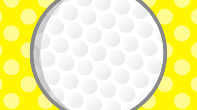 ゴルフボールのイラスト【色、背景あり】PNG