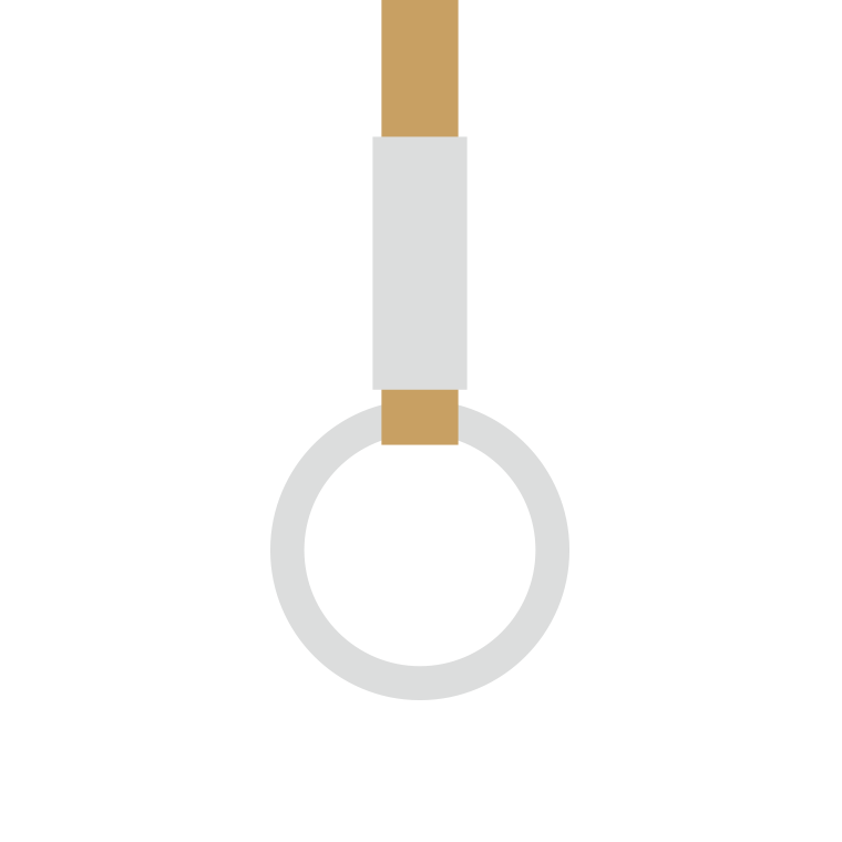 つり革のイラスト【色あり、背景なし】透過PNG