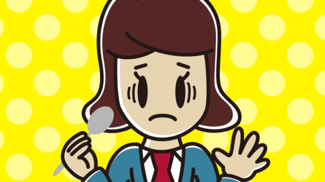 カレーライスで困る女子高校生のイラスト【色、背景あり】PNG