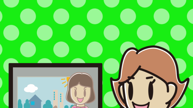 テレビを見ながらスマホで電話する女性のイラスト【色、背景あり】PNG