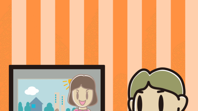 テレビを見ながらスマホで電話する小学生男子のイラスト【色、背景あり】PNG