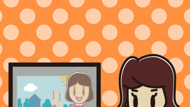 テレビを見ながらスマホで電話する女子高校生のイラスト【色、背景あり】PNG