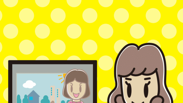 テレビを見ながらスマホを使う女子大学生のイラスト【色、背景あり】PNG