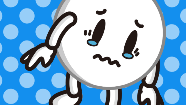 泣くピンポン玉ちゃんのイラスト【色、背景あり】PNG