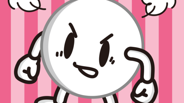 怒るピンポン玉ちゃんのイラスト【色、背景あり】PNG