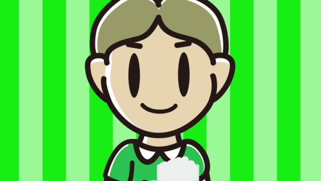 ビールを飲む小学生男子のイラスト【色、背景あり】PNG