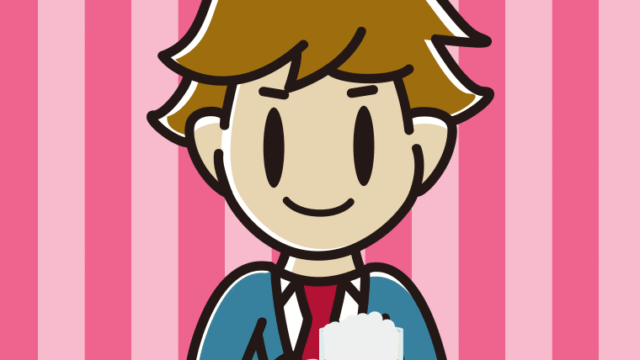 ビールを飲む男子高校生のイラスト【色、背景あり】PNG