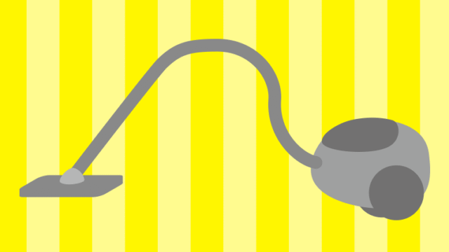 掃除機のイラスト【色、背景あり】PNG