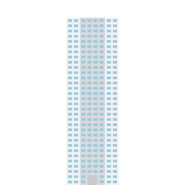 タワーマンションのイラスト【色あり、背景なし】透過PNG