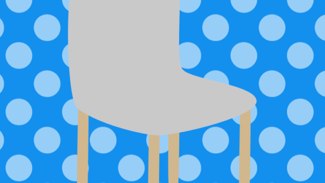 椅子のイラスト【色、背景あり】PNG