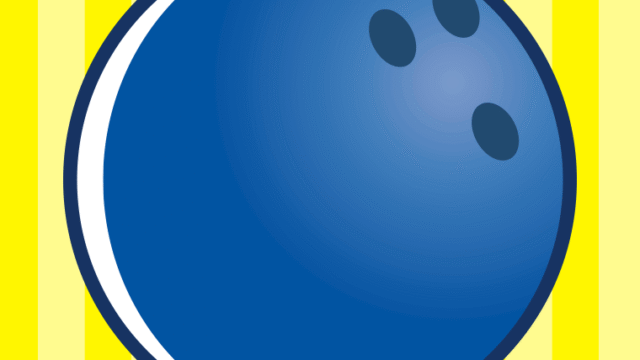 ボウリングボールのイラスト【色、背景あり】PNG