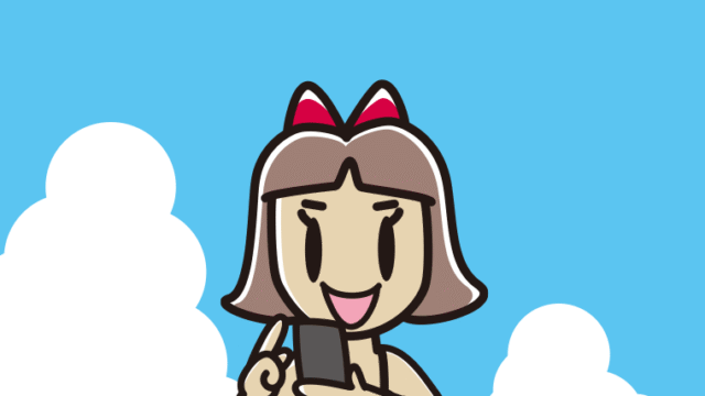 海に入ってスマホを使う小学生女子のイラスト【色、背景あり】PNG