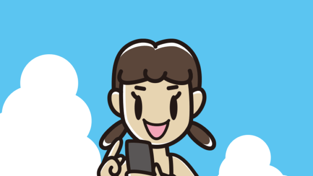 海に入ってスマホを使う女子中学生のイラスト【色、背景あり】PNG