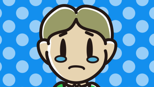 泣きながら合掌する小学生男子のイラスト【色、背景あり】PNG