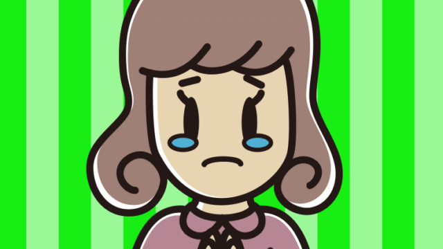 泣きながら合掌する女子大学生のイラスト【色、背景あり】PNG