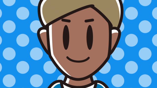 日焼けした男性のイラスト【色、背景あり】PNG