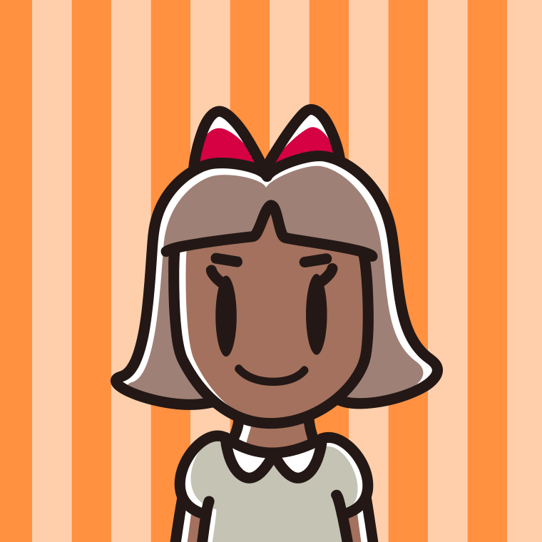 日焼けした小学生女子のイラスト【色、背景あり】PNG