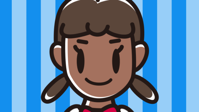 日焼けした女子中学生のイラスト【色、背景あり】PNG