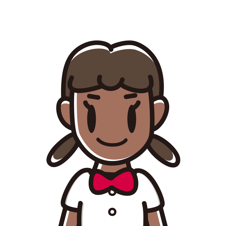 日焼けした女子中学生のイラスト【色あり、背景なし】透過PNG