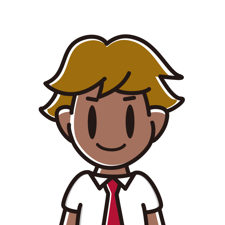 日焼けした男子高校生のイラスト【色あり、背景なし】透過PNG
