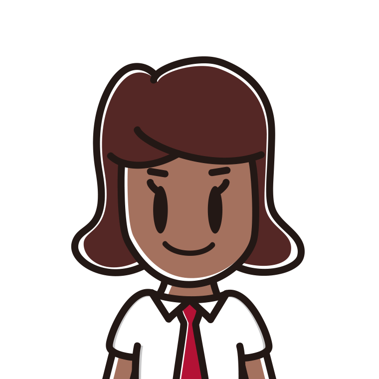 日焼けした女子高校生のイラスト【色あり、背景なし】透過PNG