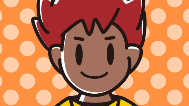 日焼けした男子大学生のイラスト【色、背景あり】PNG