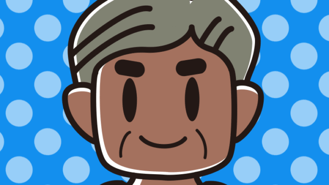 日焼けしたおじさんのイラスト【色、背景あり】PNG