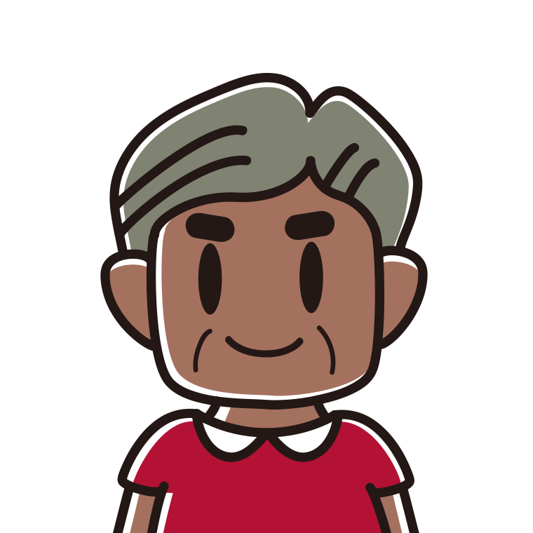 日焼けしたおじさんのイラスト【色あり、背景なし】透過PNG